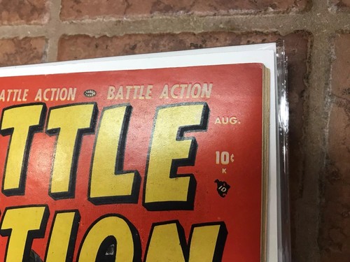 Battle Action #4 (1952) 6.5++ OW Altas War Gene Colan Cover Beautiful Copy