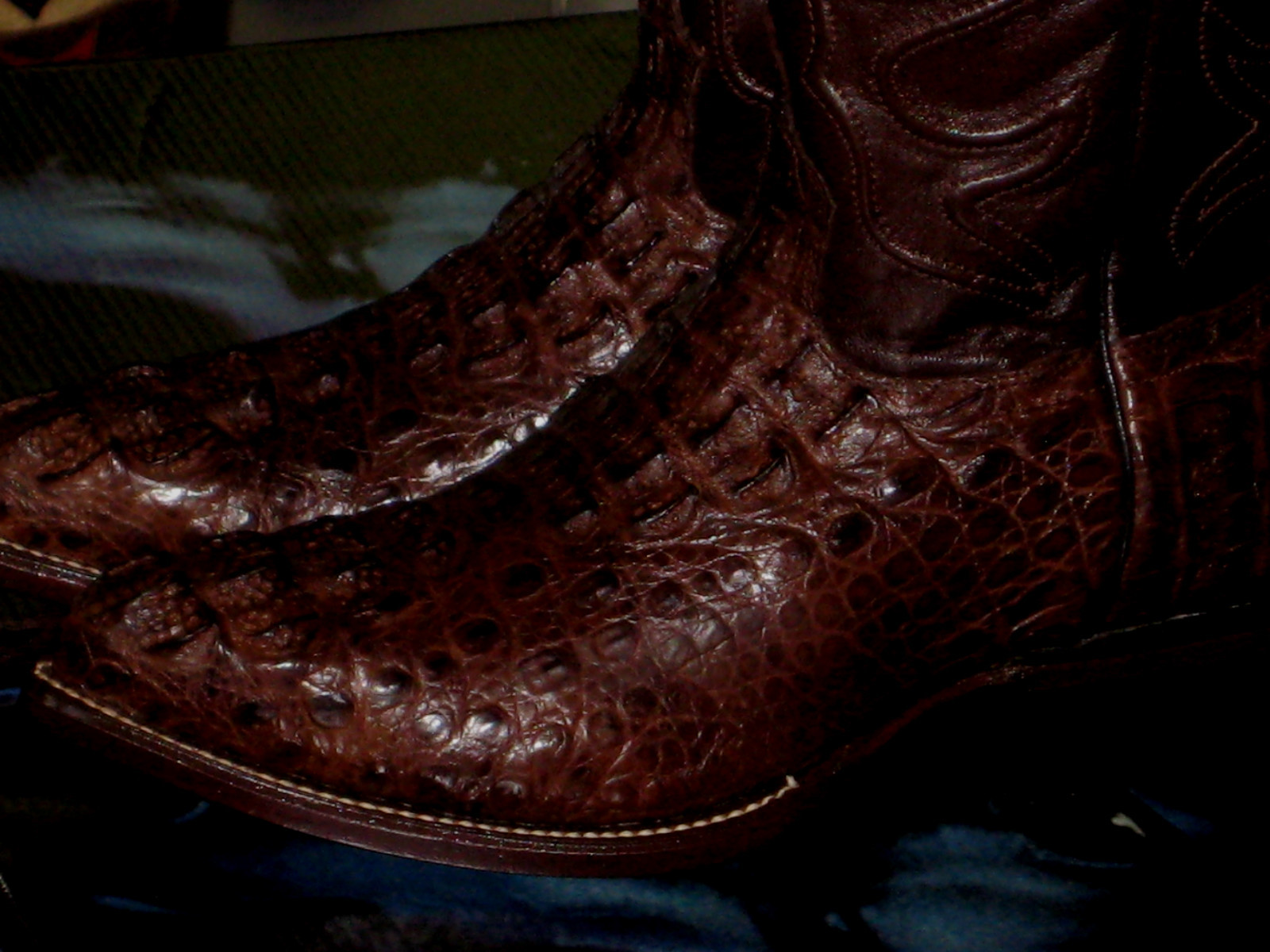 Pre-owned Wild West Boots Wild West Brown Crocodile Hornback Western Cowboy Boot J-toe (d) 2990207