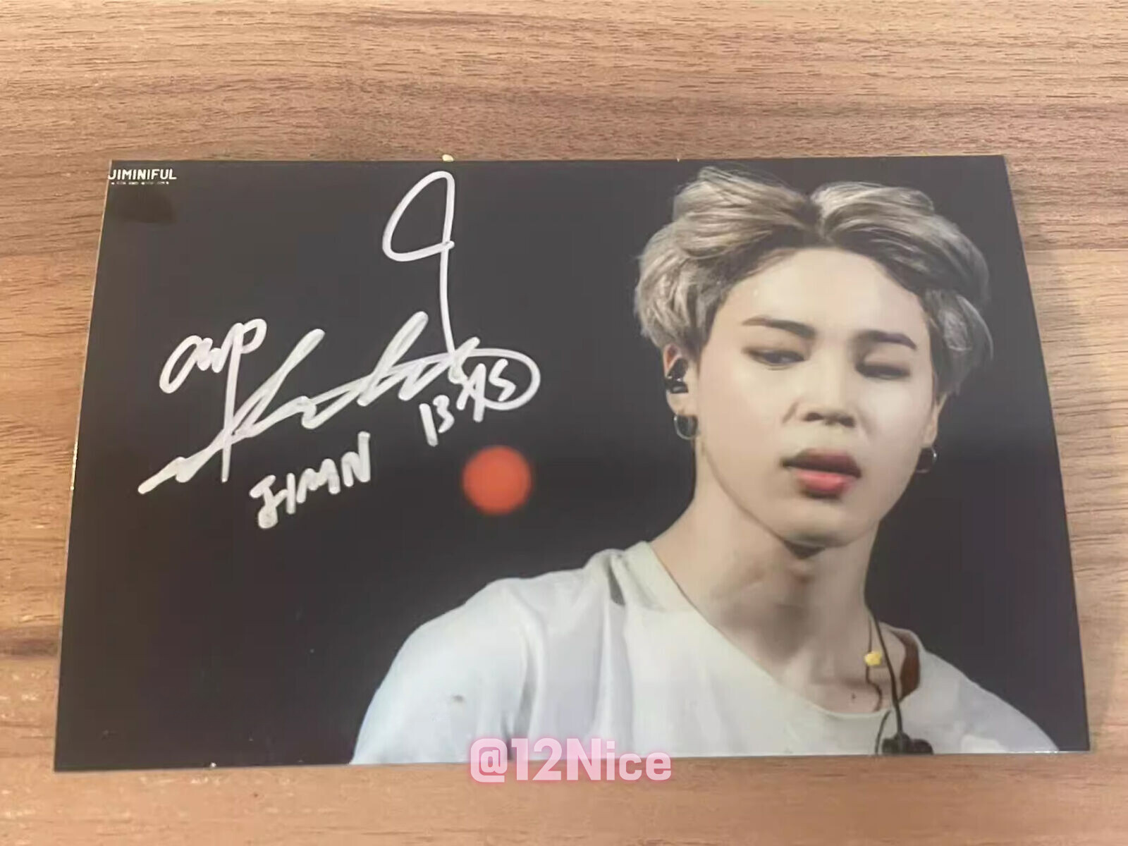 BTS Jimin ジミン　直筆サイン入り　Autographed card BTS JIMIN Hand Signed Photo Autographed PHOTO K-POP