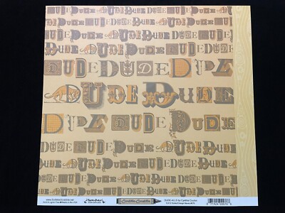 SCRIBBLE SCRABBLE ''DUDE-ALLS'' 12X12 DS HEAVY PAPERS AND ALPHABET