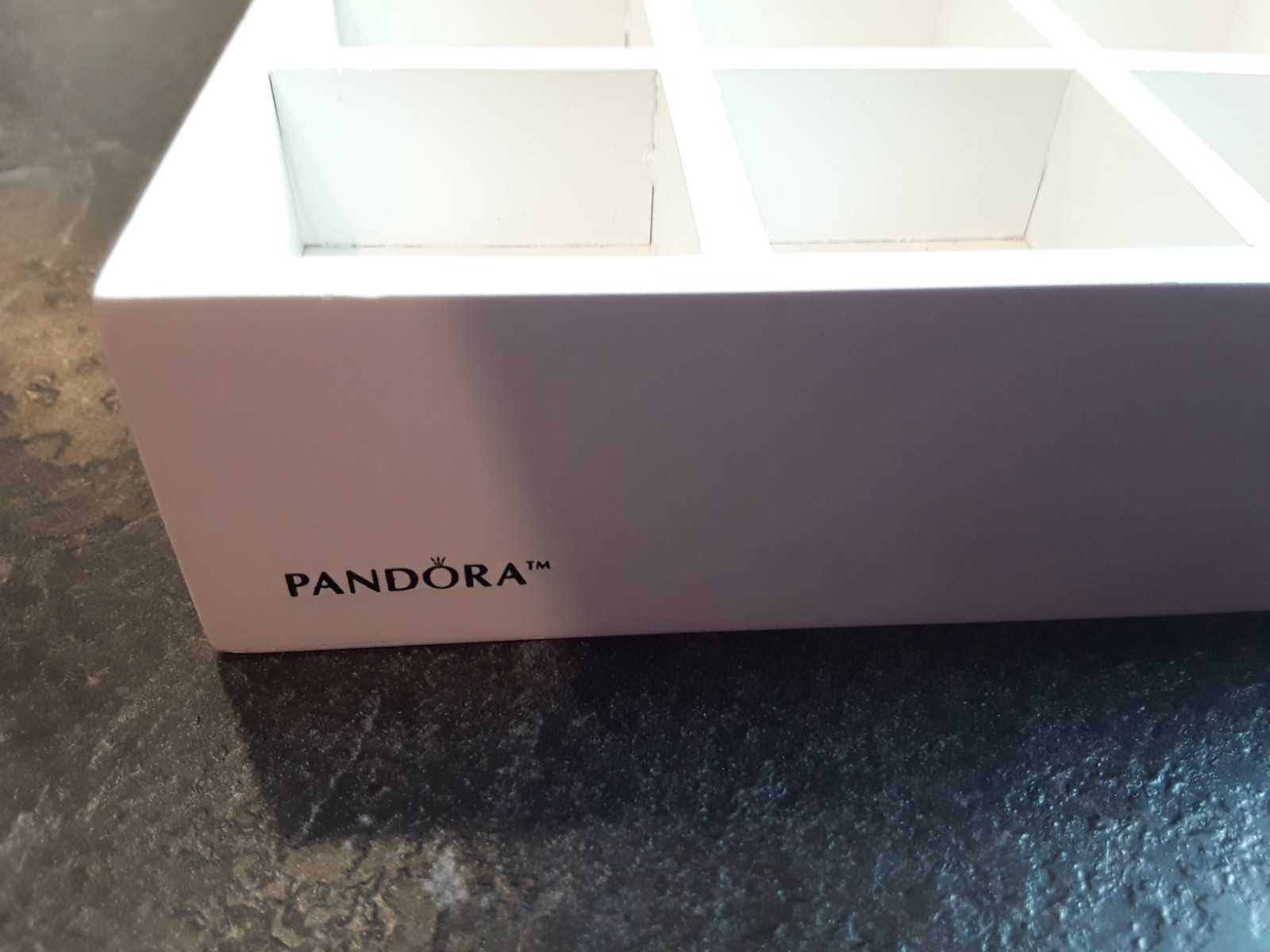 Pandora Jewelry White display tray charms beads