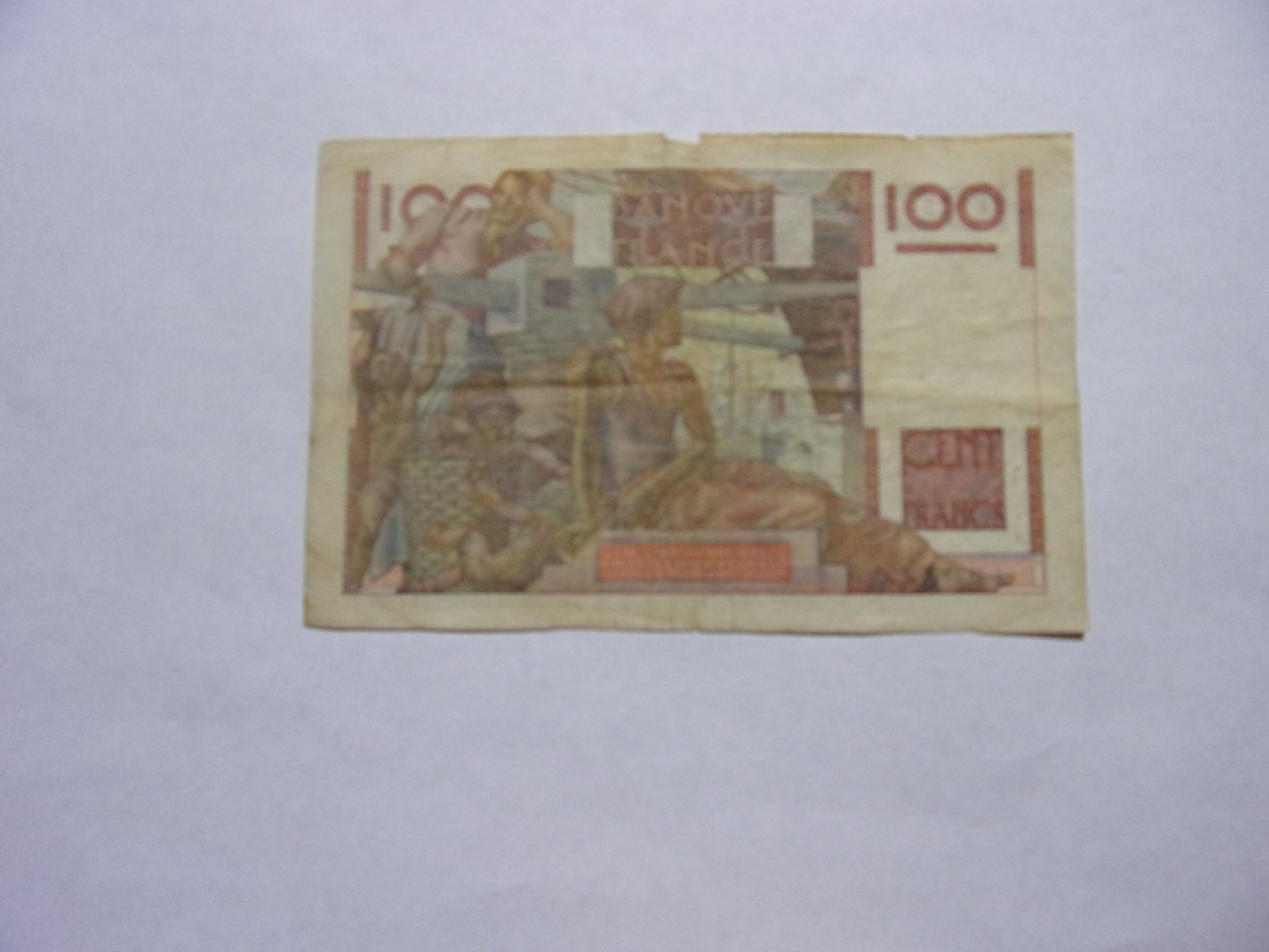 1953 France 100 Francs Currency Note Paper Money Cent Francs