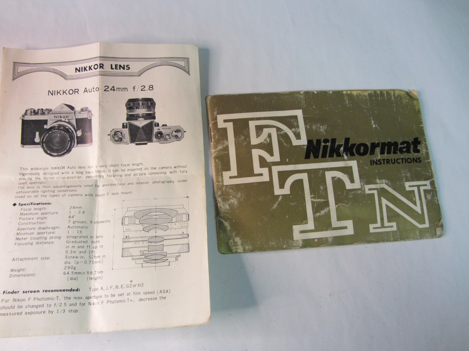 初版 ニコン Nikon NIKOMAT manual Nikon Nikkormat Camera User