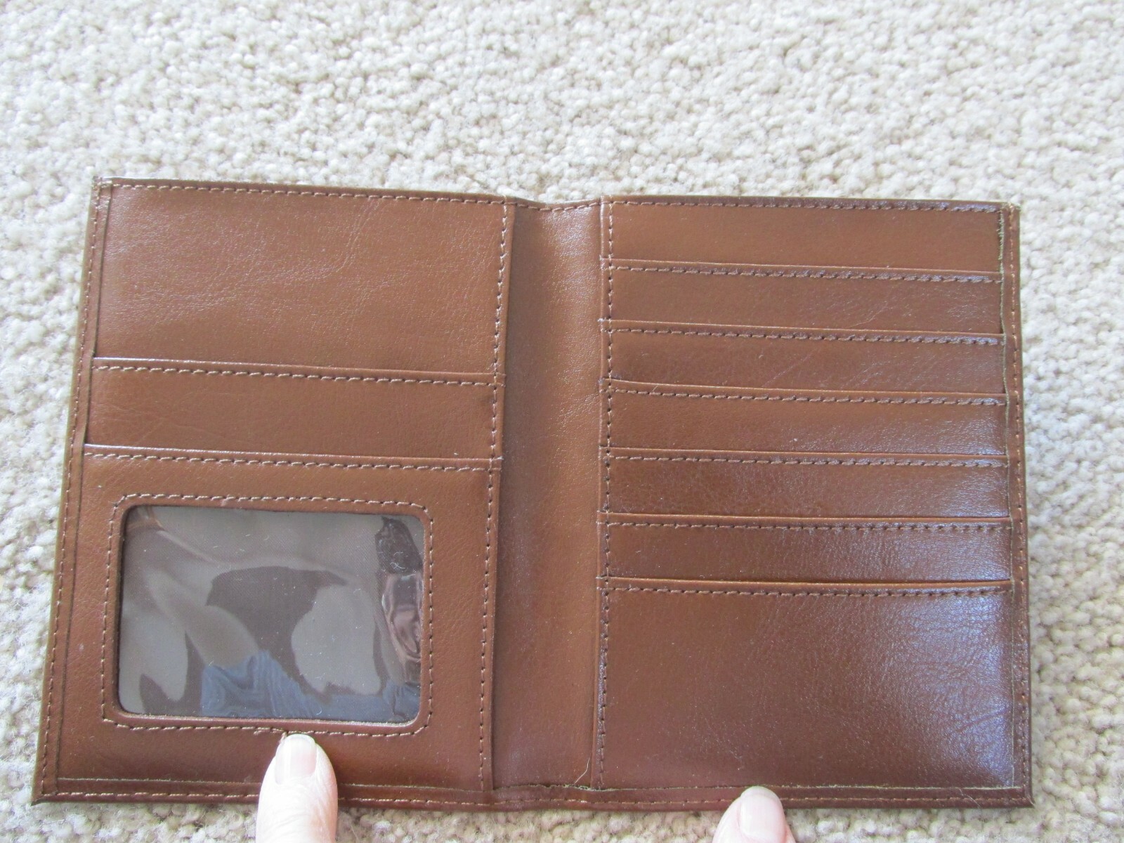 USPS Brown Leather Billfold, Passport Holder   Free Shipping