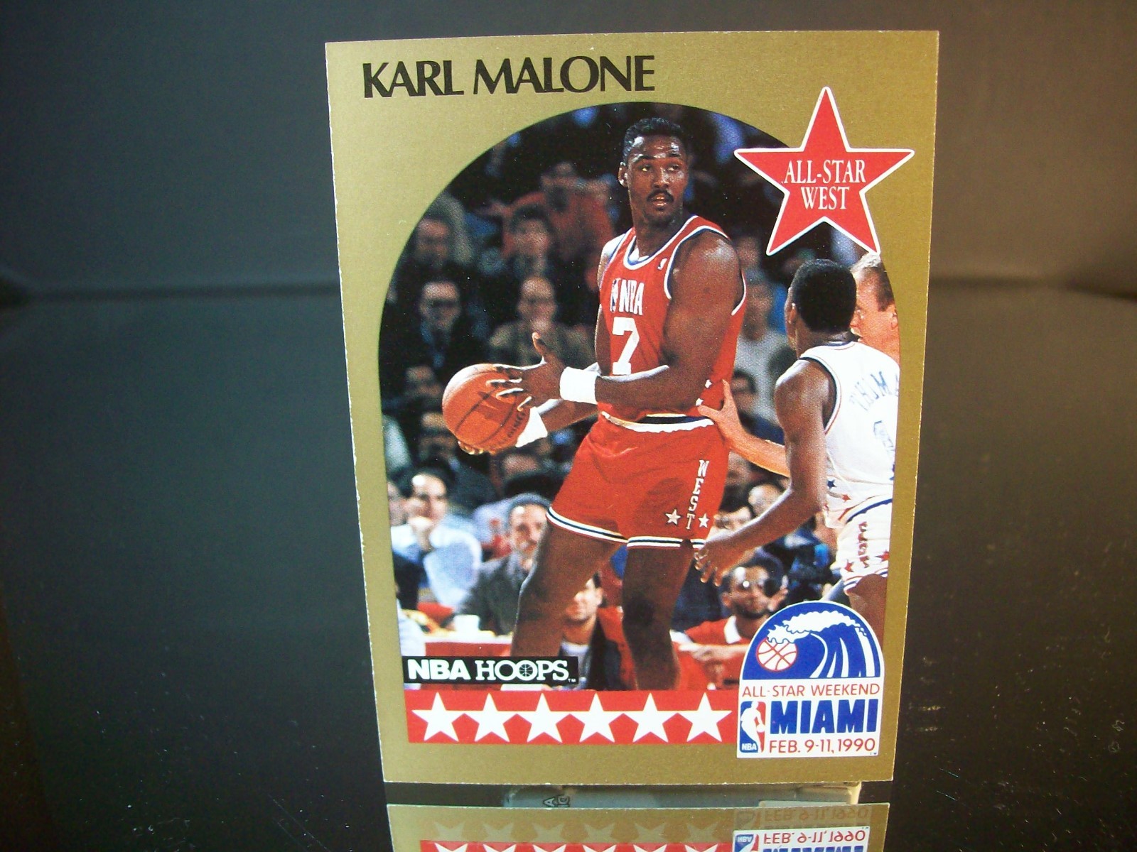 Karl Malone NBA Hoops All-Star 1990 Card #21 Utah Jazz NBA Karl Malone NBA Hoops All-Star 1990 Card #21 Utah Jazz NBA
