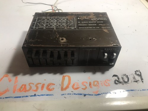Old School Vintage Sanyo EQZ6210 Graphic Car Stereo EQ 7 Band Equalizer EQZ