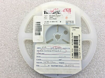 (1,591 PIECE REEL) RK73H2ELTD4750F, Thick Film Resistors SMD 1/2watts 475ohms 1%