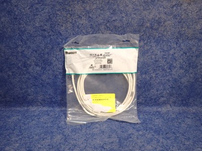 NEW Panduit UTPCH10Y Cat 5e 24 AWG UTP Copper Patch Cord, 10 ft, White (BN71)