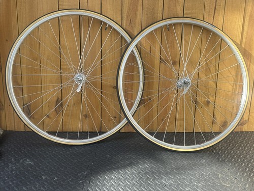 Vintage 1970s Shimano 27” 125mm Wheel Set, Alloy Sun Mistral