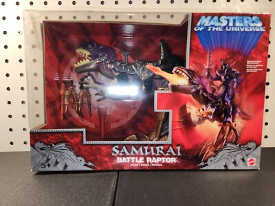 2002 MOTU Samurai Battle Raptor Action Figure NIB Box Shows Wear