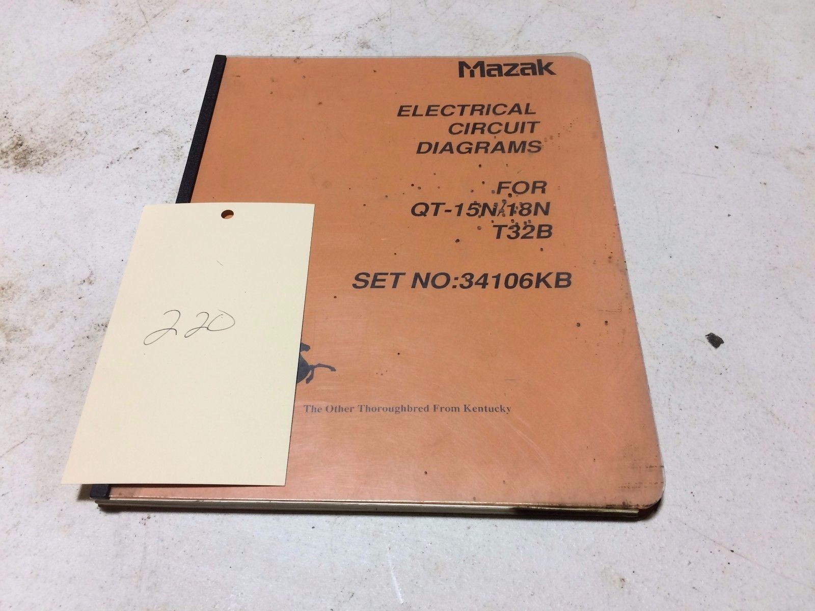 Mazak QT15N/18N Electrical Circuit Diagram Manual Set # 34106KB