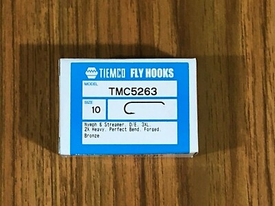100 Tiemco Fly Tying Hooks, TMC 5263, Size 10