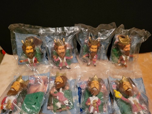 Burger King NFL KING bublehead Toys Complete Set, Lot Of 8