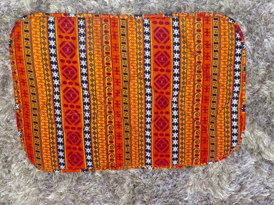 Etoile orange bath mat