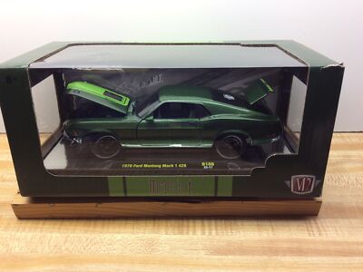 1970 FORD MUSTANG MACH 1 428 GREEN METALLIC 1/24 M2 CHASE R100 22-17 1:24 Scale