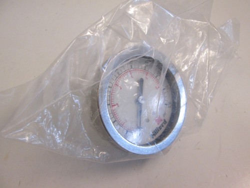 Hillard Pressure Gauge w/ Back Mount, 0-100 PSI, 0-7 Bar