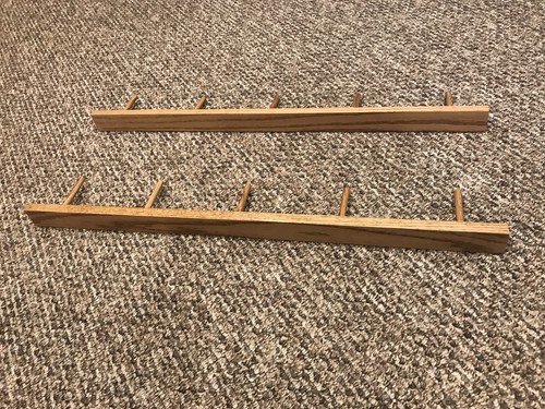 Recurve Bow Rack, Wall Mount, Solid Oak