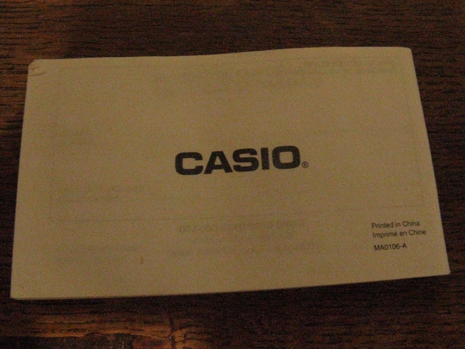 Instruction manual for CASIO watch--module no. 1302 1374 2701--EUC