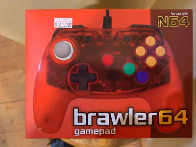 Retro Fighters Brawler64 Red Nintendo N64 Wired Gamepad Controller