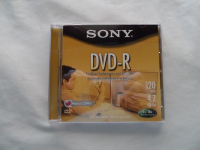Sony DVD-R 10 Pack 16X 120Min 4.7GB 10 Discs With Slim Cases New Media