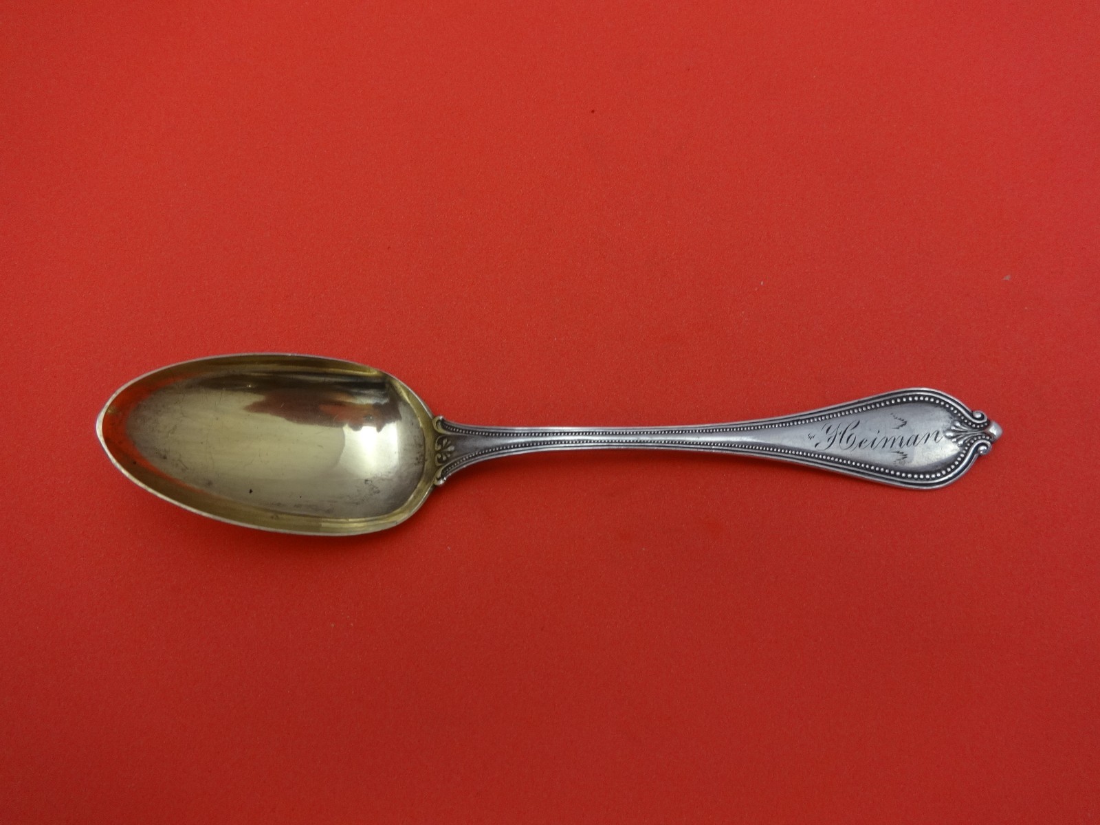 Old Newbury by Towle Sterling Silver 4 O'Clock Spoon Gold Washed 5 1/4