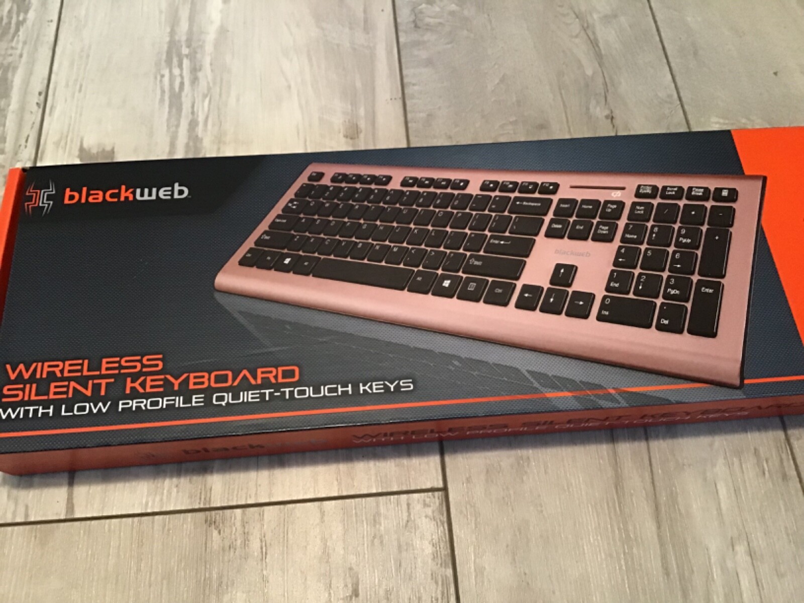 Blackweb Wireless Silent Keyboard Low Profile Quite Touch Keys Black,white,rose