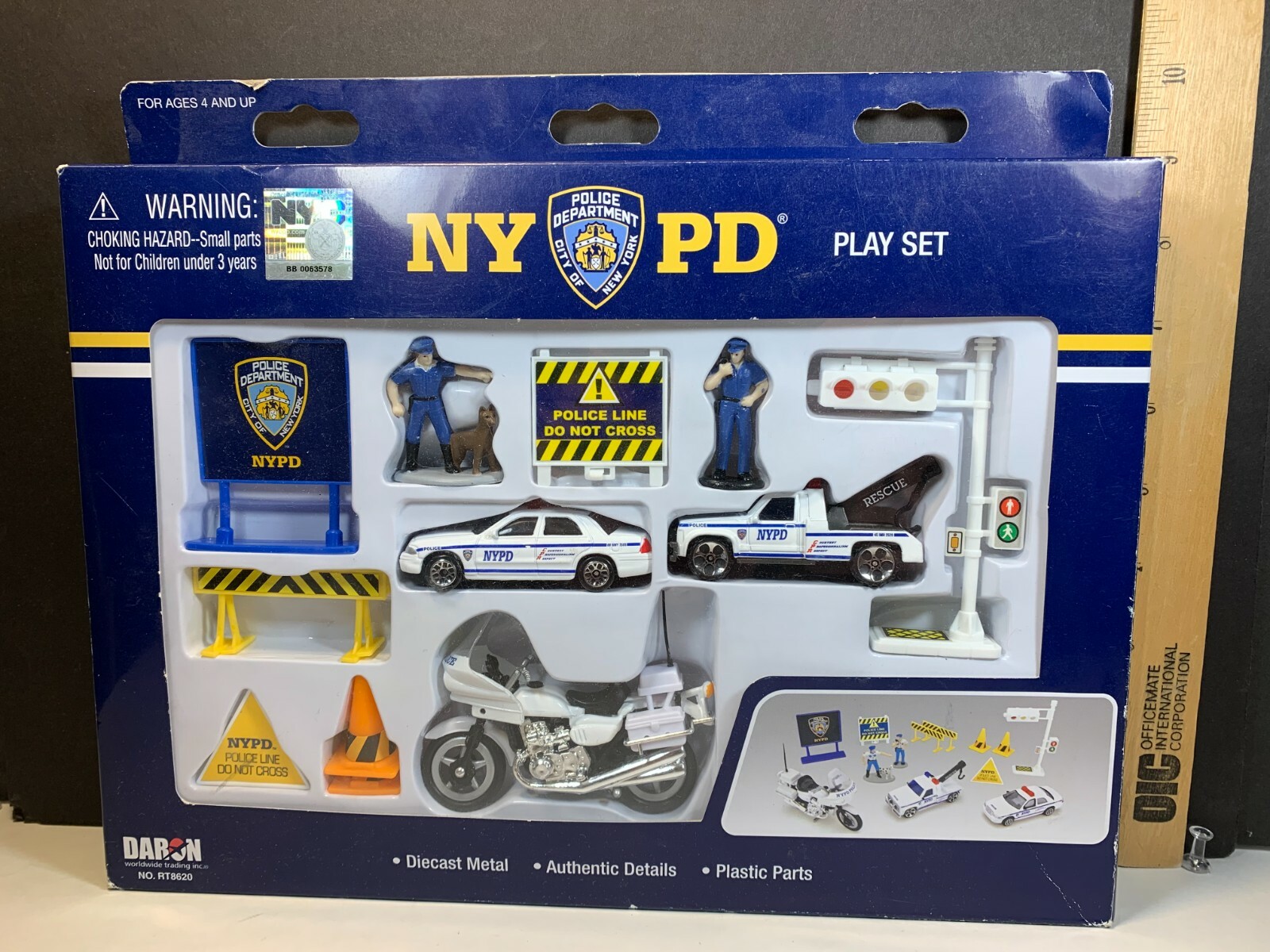 NYPD  EVIDENCE COLLECTION TEAM パッチセット New York Police Dept. NYPD Daron Diecast Playset RT8620 New