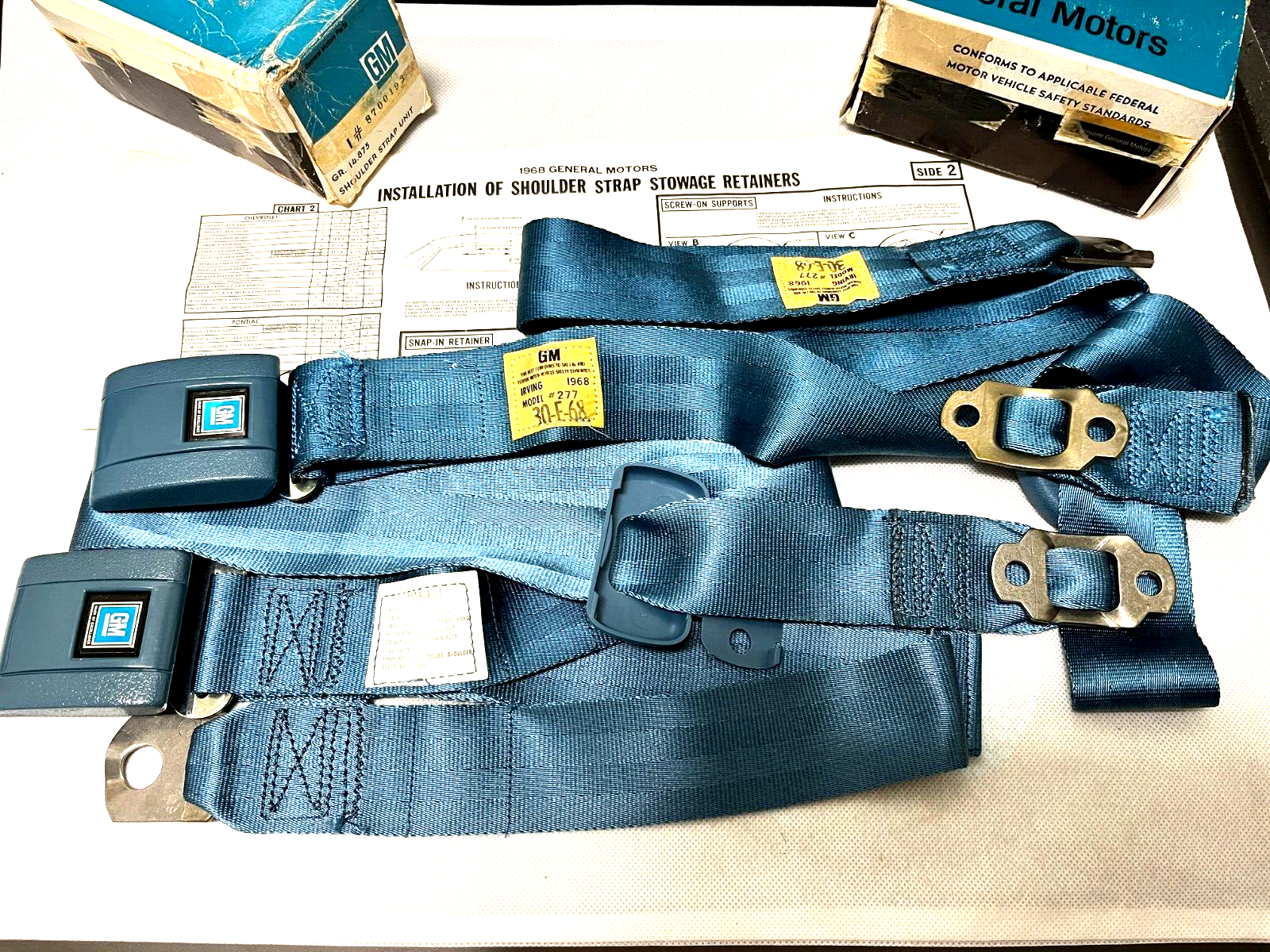 1968 CHEVROLET NOS SHOULDER HARNESS (PAIR) | eBay