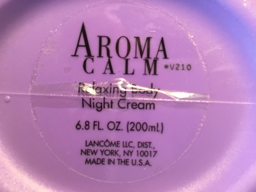 Lancome Aroma Calm Relaxing Body Night Cream For Women 6.7 oz New In Box Sealed