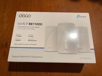 TP-Link Deco BE11000 Multi-Gig Whole Home Mesh Wi-Fi 7 System (3-Pack) - White