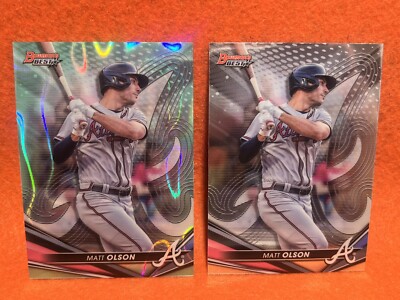 2022 Bowman's Best Base Aqua Lava /199 #63 Matt Olson - Atlanta Braves (+) Base