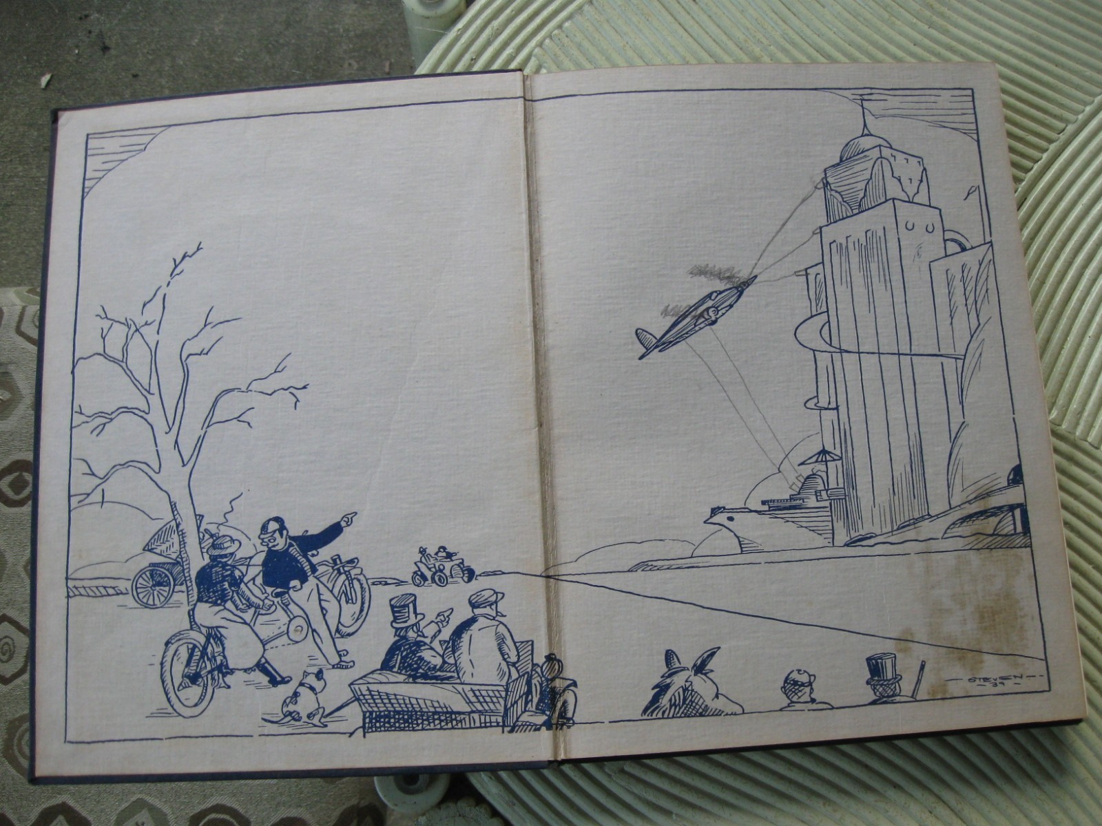 1939 Columbian High School Yearbook Annual Tiffin Ohio OH - Blue & Gold