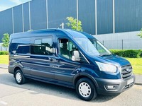 2021/70 FORD TRANSIT 350 TREND 6 SEATER CREWCAB VAN-2.0 TDCI 130-L3H2-BLAZE BLUE