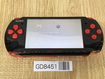 GD8451 Plz Read Item Condi PSP-3000 BLACK & RED SONY PSP
