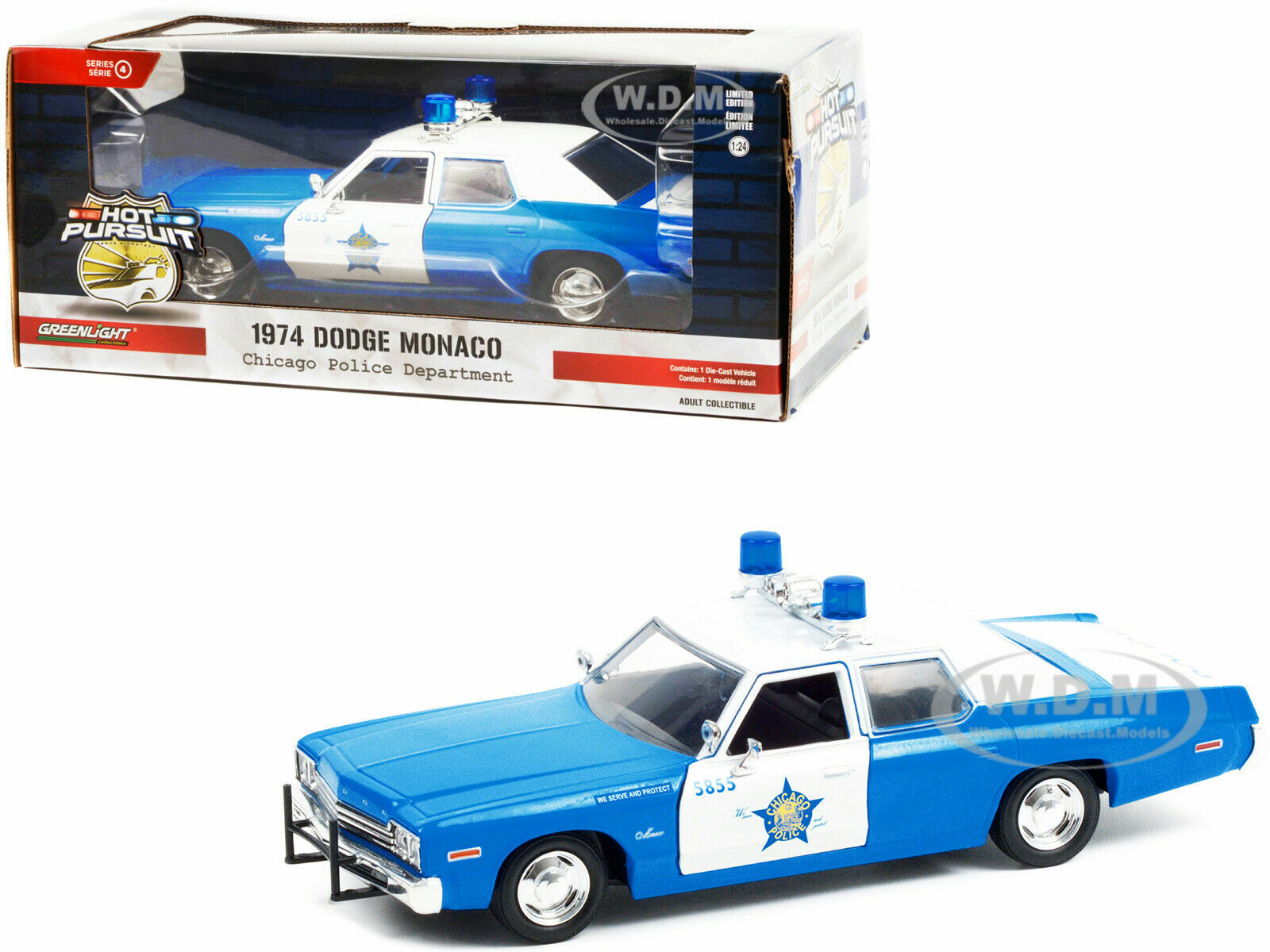 グリーンライト 1970 ダッジ・モナコ - シカゴ・ポリスデパートメント Amazon | グリーンライト Chicago Police ダッヂ Monaco Blues