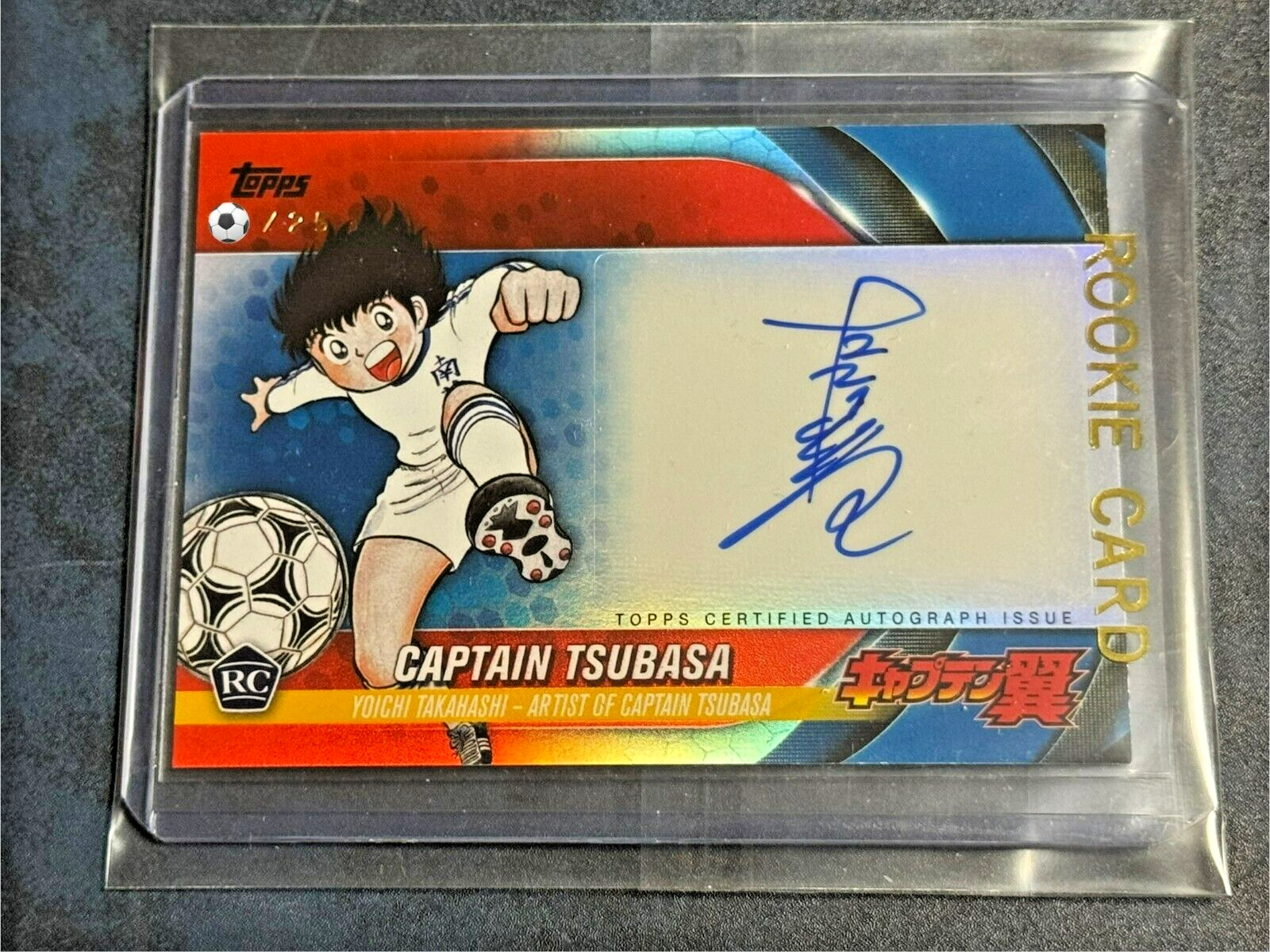 tsubasaページ Topps 2024 Captain Tsubasa Yoichi Takahashi autographed card /25