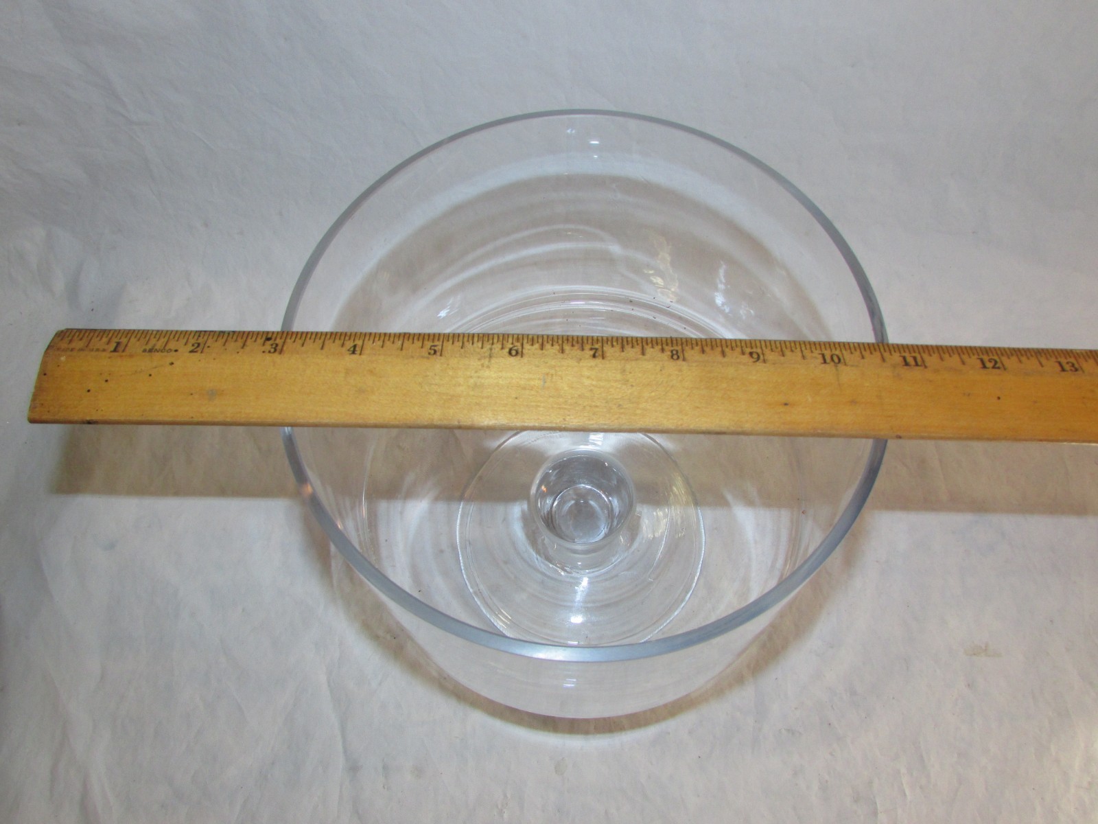 Vintage Clear Smooth Glass Trifle Dish Bowl 8