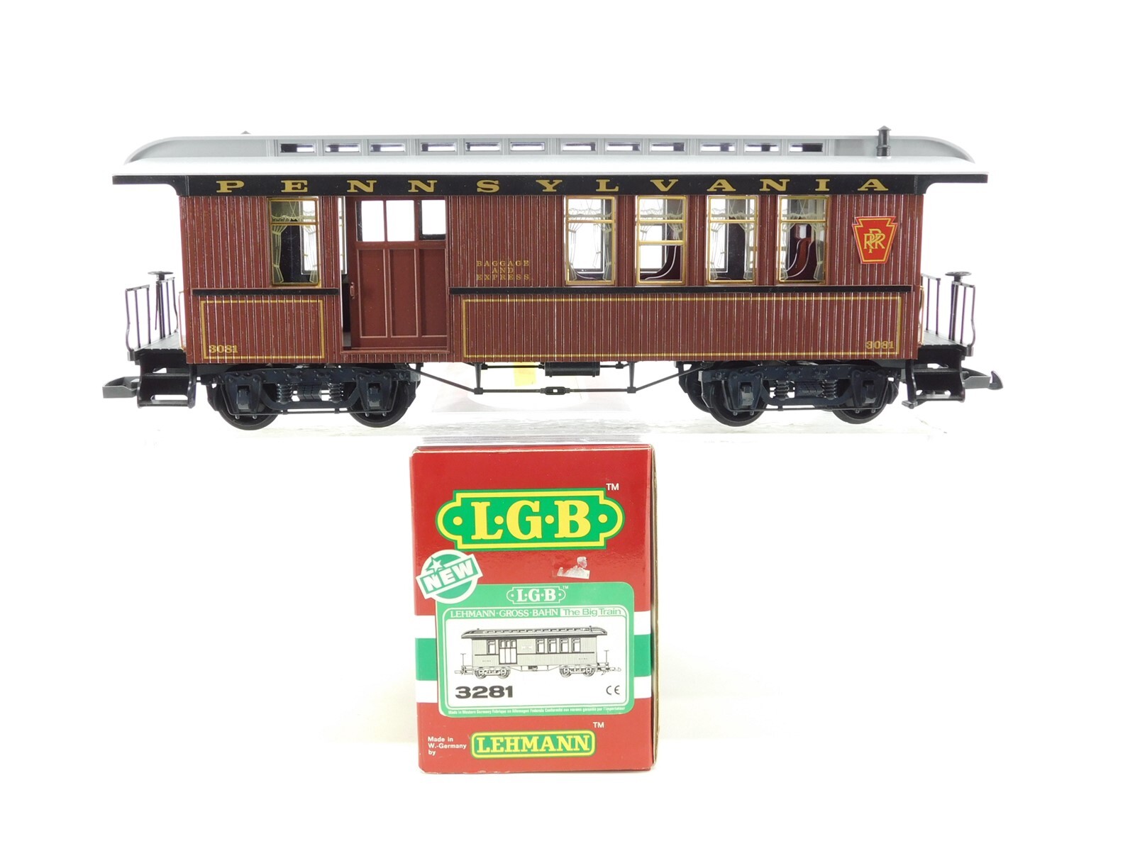 G Scale LGB 3281 PRR Pennsylvania Railroad Combine Passenger G Scale LGB 3281 PRR Pennsylvania Railroad Combine Passenger