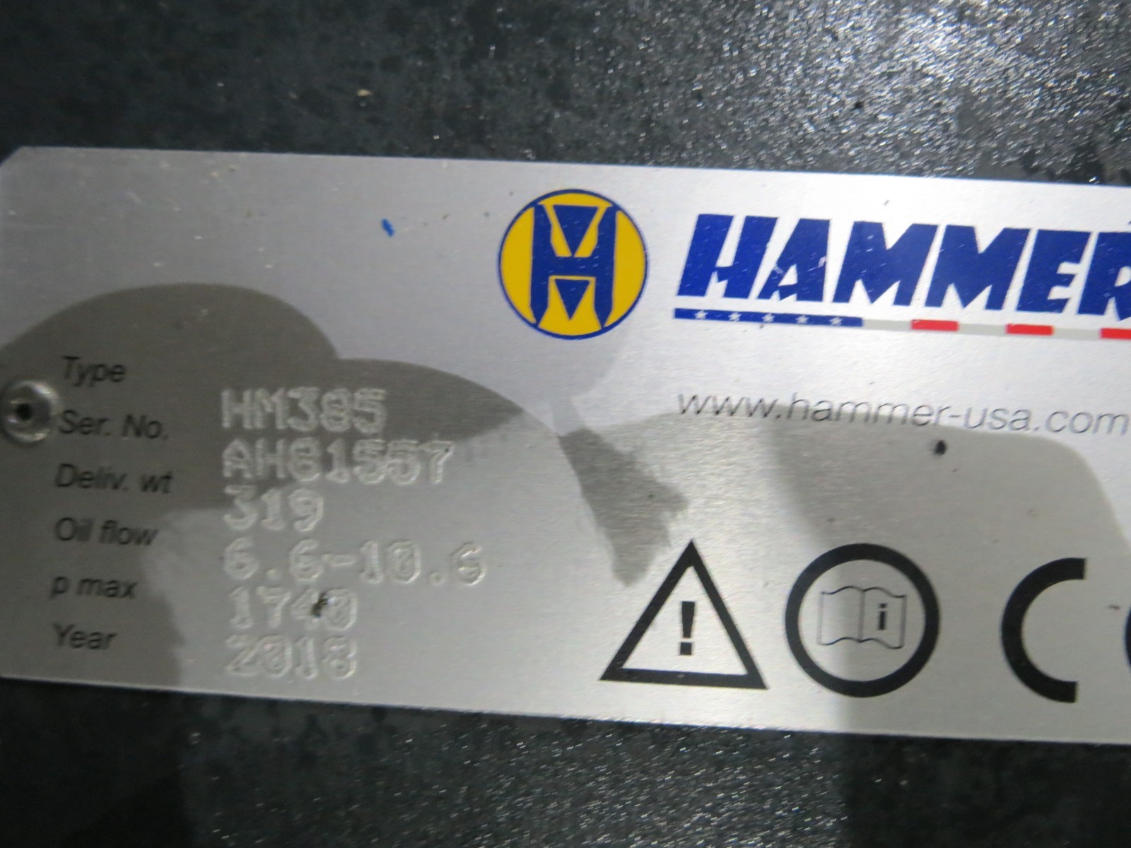 Hammer HM385 hydraulic hammer breaker concrete NEW Excavator Bobcat Cat Case