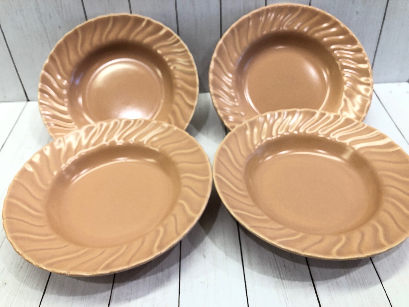 4 FRANCISCAN CORONADO FRUIT Dessert BOWLS Coral Pink Gloss 6