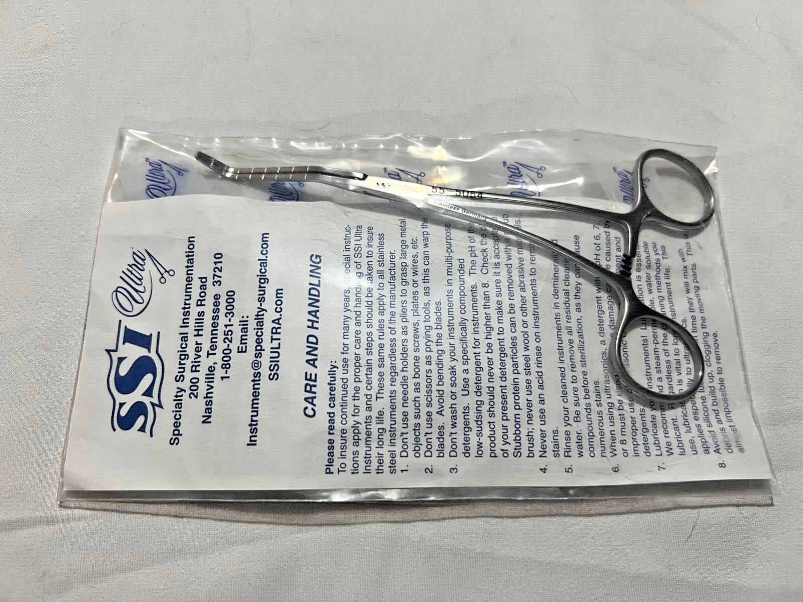 SSI Ultra Symmetry 55-5064 Kartchner Carotid Clamp 6-1/4