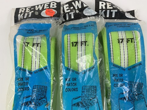 NOS Vintage Wellington Lawn Chair Re-Web Kit 51 Feet Green Still in Package - 3