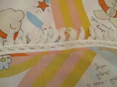 70's ZIGGY Pequot Tom Wilson Universal Press SUMMER Bedspread w/Fringe FULL