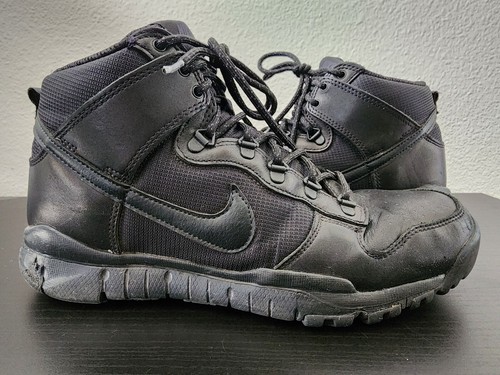 Nike SB Dunk High Mens 11.5 Black All-Weather Utility Boot Shoes Lace 536182-001