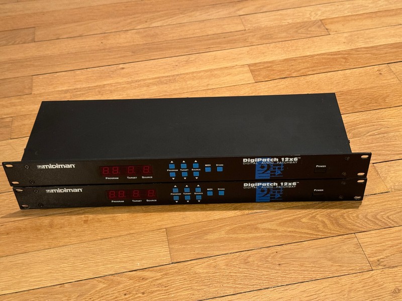 Lot 2 Midiman Digipatch 12x6 Digital Audio Patchbay Sans Alimentation Non Teste