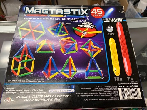 CraZArt Magtastix Balls & Rods Building Kit (45 Piece)