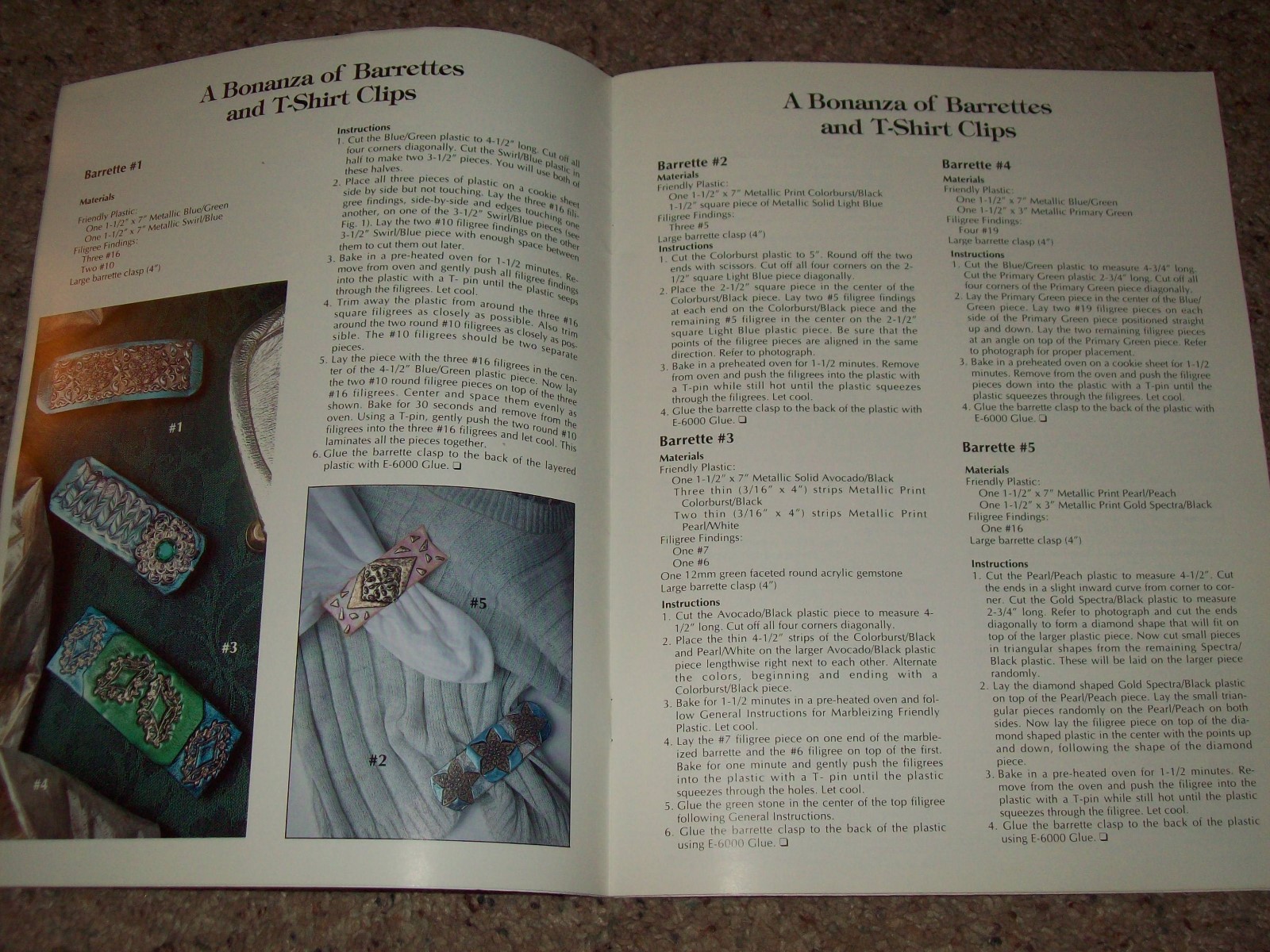 Friendly Plastic Filigree Jewelry by Helen hall #8760 Plaid 34 Projects 1992 Bk