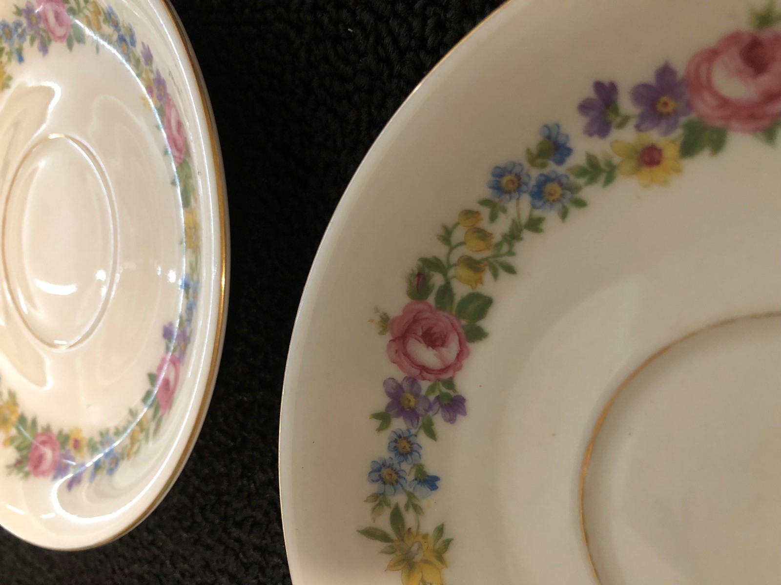 Czechoslovakia China Design # 23458  set of 4 saucers pre-owned