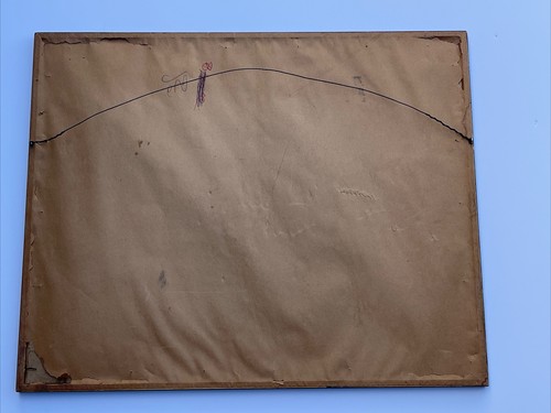 VINTAGE PAINTING MODERNIST  SURREALISM REALISM  EXPRESSIONISM MID CENTURY HALL