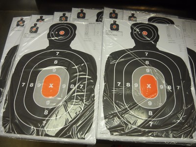 200 Bulk Pack Silhouette hand gun, rifle paper shooting targets 12X18